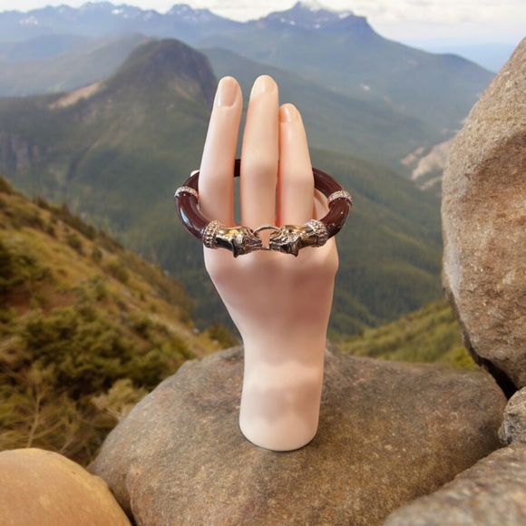 Milor Italy Black Panther Bangle Bracelet - Picture 4 of 6